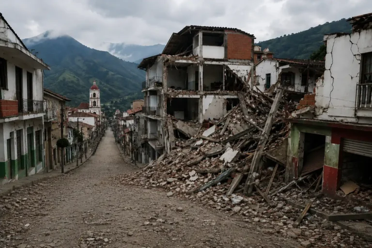 Recreación del terremoto que ha sacudido hoy Colombia