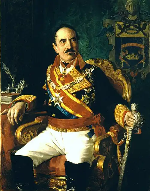 Retrato de Baldomero Espartero, militar, político y regente de España en el siglo XIX.
