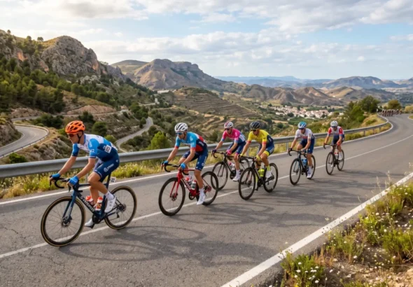 La vuelta 2026 en su etapa 8 de Puzol a Xeraco. Recreación.