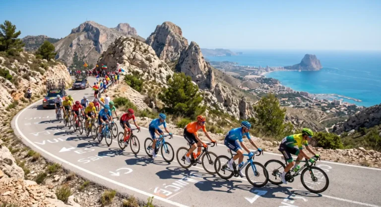 La Vuelta 2026 en la etapa 9 , los ciclistas circulan por la carretera