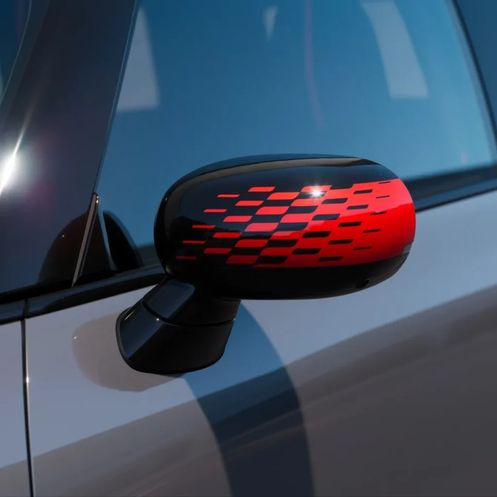 Imagen del accesorio para el retrovisor de color rojo del MINI