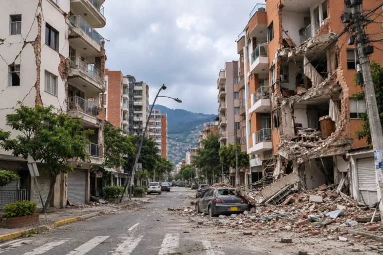Recreación del terremoto que hoy ha sacudido Colombia
