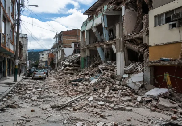 La recreación ilustra los terremotos de Colombia y Venezuela