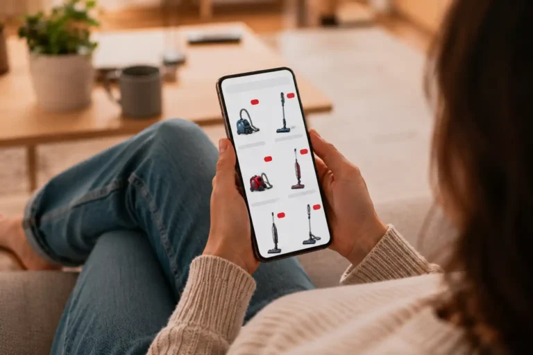 Amazon segunda mano con chollos en aspiradoras buscados desde un teléfono móvil