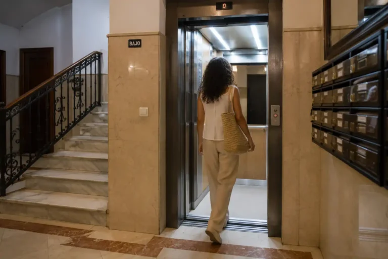 La DANA de Valencia dejó los ascensores invencible. Ahora la Comunitat ofrece ayudas para dejarlos nuevos. La imagen muestra la recreación digital de uno de los ascensores renovados.