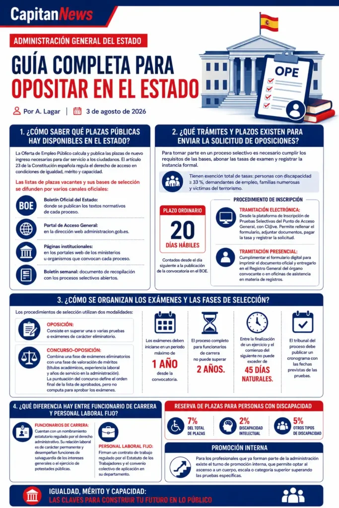 Cómo opositar a la Administración del Estado: plazos, inscripciones y tipos de exámenes Cómo opositar a la Administración del Estado: plazos, inscripciones y tipos de exámenes