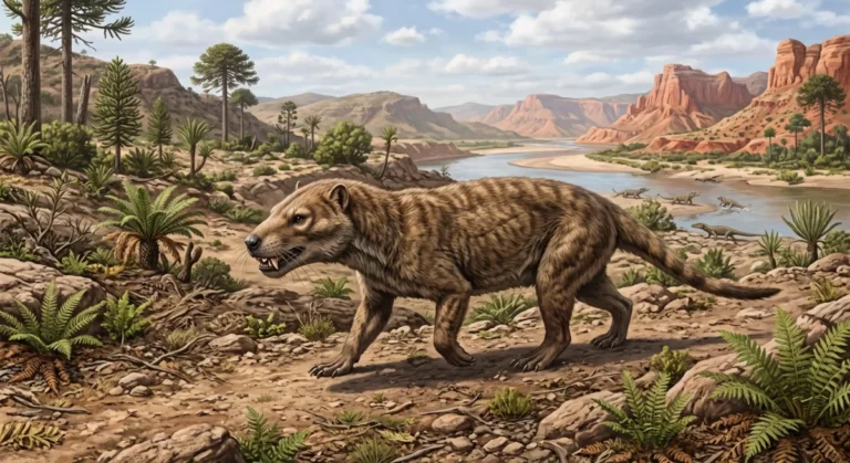 Los mamíferos Chiniquodon theotonicus . Una recreación digital de este animal.