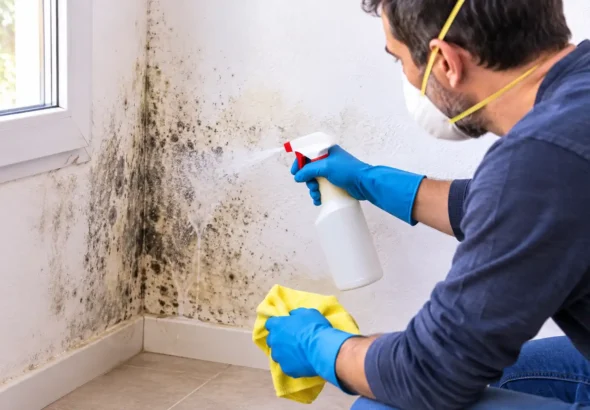 Recreación de una pared con MOHO sobre la cual el CSIC ha sacado una patente que lo elimina durante 30 días