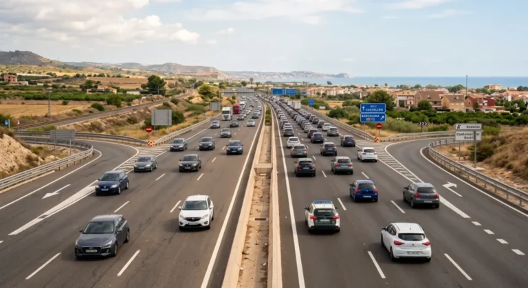 Recreación del tráfico en el puente del 15 de agosto