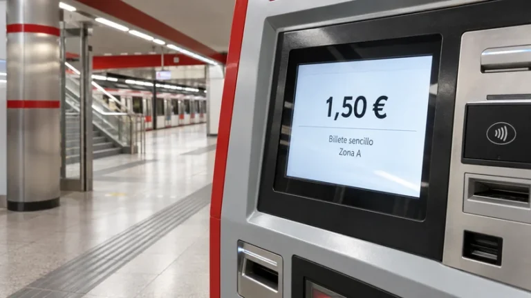 Billete de Metro de Madrid con tarifa única de 1,50 euros en la Zona A