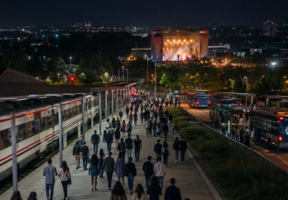 Black Coffee: Asistentes de un concierto se dirigen al transporte público de noche