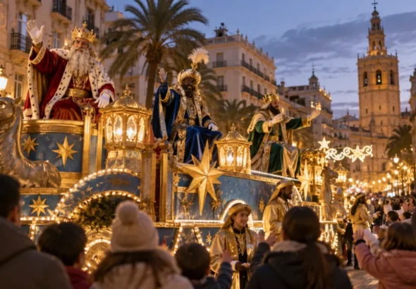 Recreación digital de una carroza de la Cabalgata de Reyes en València