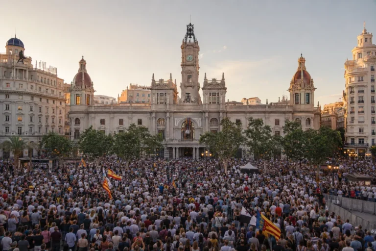 Ceuta llena la plaza del Ayuntamiento de València con más de 50.000 asistentes