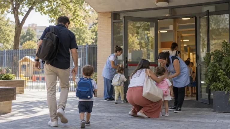 Escuelas infantiles: alumnado y docentes en un aula de Madrid