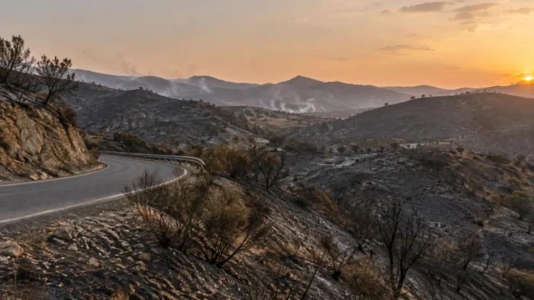 Los Gallardos tras el incendio forestal de julio