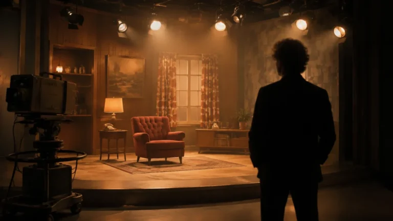 Recreación de un plató de televisión británico en homenaje a Richard O’Sullivan