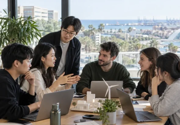 Startups coreanas colaboran con profesionales valencianos en un espacio de innovación de València