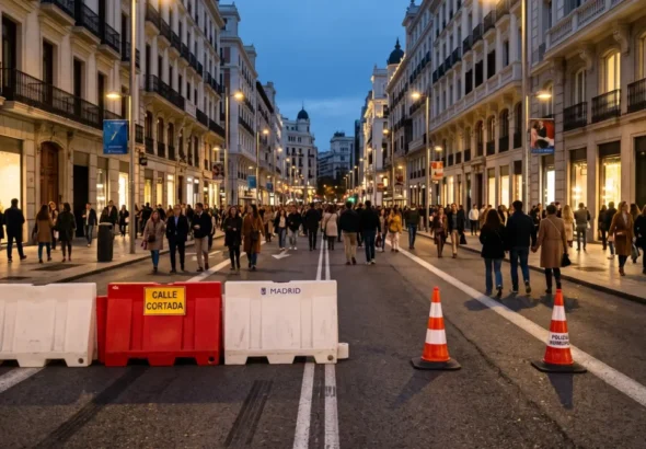 Recreación digital de la Vogue Fashion Night en Madrid con gente de compras